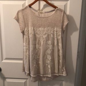 Cream lace top